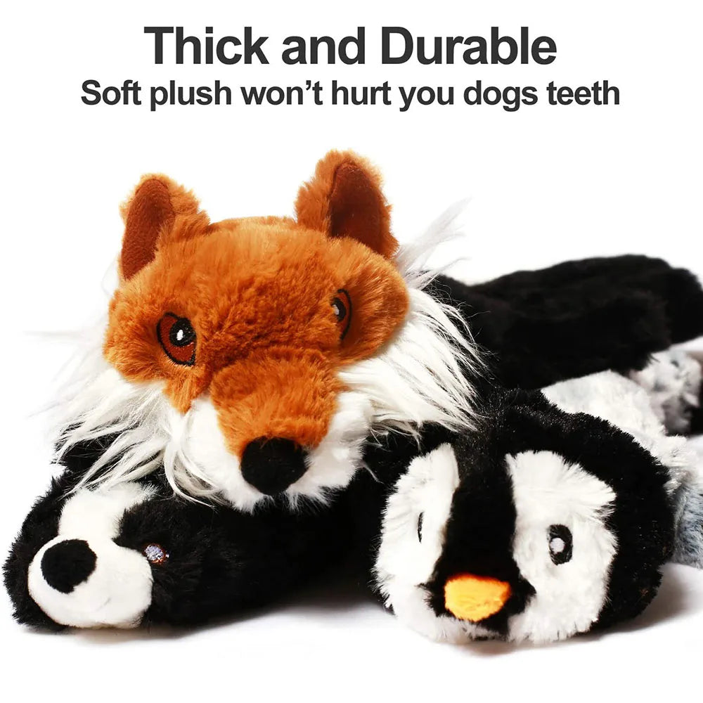 Jouet pour chien en peluche crépitante sans rembourrage | Jouet à mâcher durable et sans désordre