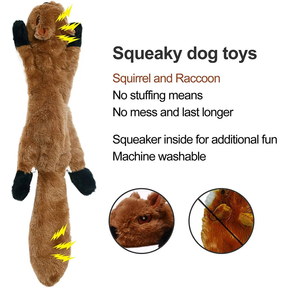 Jouet pour chien en peluche crépitante sans rembourrage | Jouet à mâcher durable et sans désordre