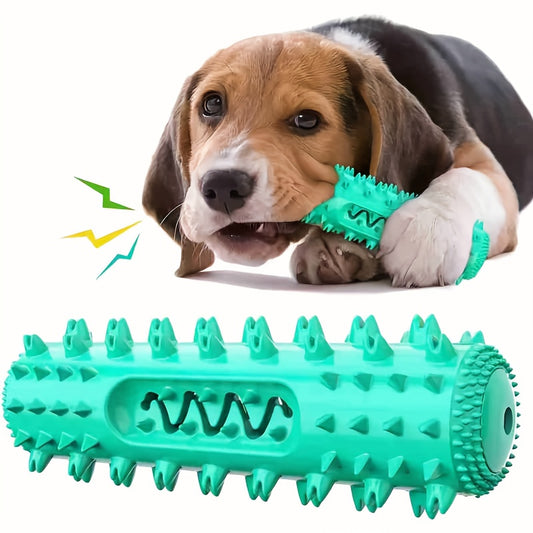 Durable Toothbrush Stick Dog Chew Toy | Teeth Cleaning Dental Care Rubber Toy for Small to Large Aggressive Chewers